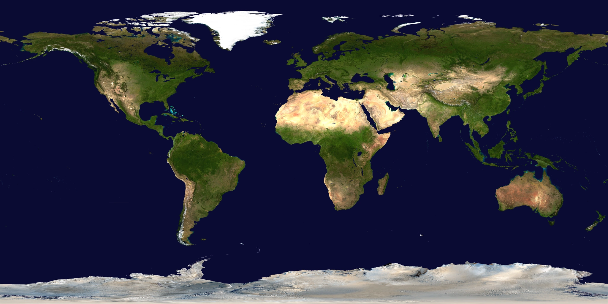 Blue Marble world map